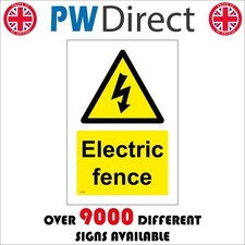 SIGN ELECTRIC FENCE WT375