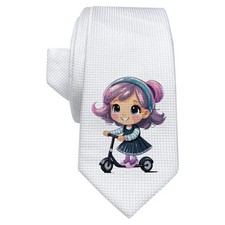 'Little Girl Riding A Scooter'
