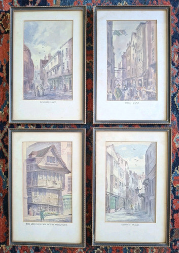 Set framed watercolours - framed,