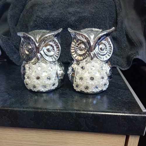 Owl figurines ornaments both - owl,