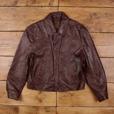 Vintage Leather Bomber Jacket