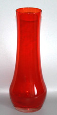 VINTAGE RIIHIMAKI TAMARA ALADIN FINLAND RED GLASS MCM VASE