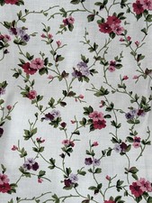 Lovely Pair of Vintage Laura Ashley Priory pattern Curtains 1985 118cm X 152cm