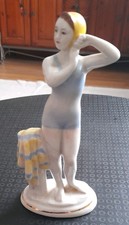 Rare Vintage  Lomonosov USSR Swimmer Figurine Repaired See Photos 