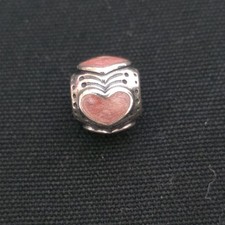 Pandora 4 enamel hearts on solid silver bead.  discontinued