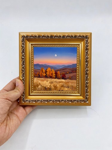 Autumn moon field for desk - autumn,
