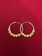 24k gold plated hoop earrings - 24k,