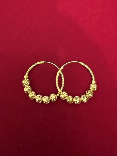 24k gold plated hoop earrings - 24k,