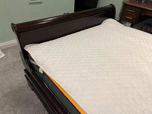 Mahogany sleigh king bed - mahogany,