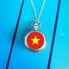 Vietnam flag pocket watch - pocket,