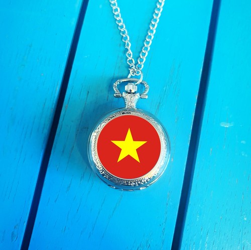 Vietnam flag pocket watch - vietnam,