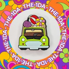 Super Cute Retro Mr Bean Green Mini Car 90s - Charms For Crocs / Shoes