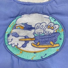 Bright Future Infant Baby Blue Sherpa Hood Snowsuit Bunny Sled Embroidery 0–9M