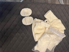 baby dressing gown with tiny slippers to fit 0-3 months 