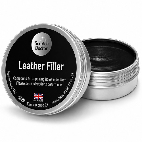 Leather repair filler - filler, black