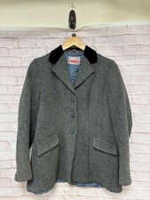 Caldene Women's Grey Tweed Equestrian Riding Jacket S8 UK CG E34