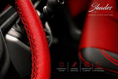 Leather steering wheel cover - steering,
