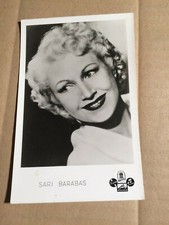 SARI BARABAS  - AUTOGRAMMKARTE