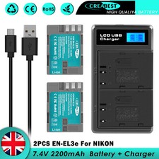 2PCS EN-EL3e EL3a Battery For