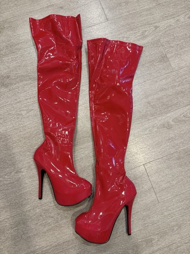 Pleaser teeze 3000 red - pleaser, teeze-3000
