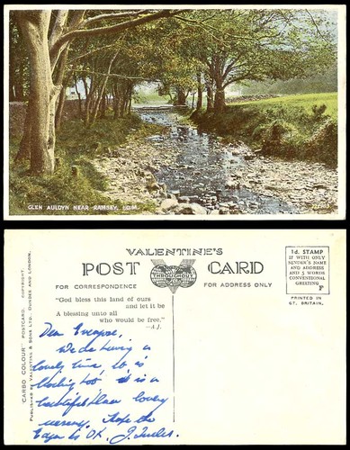 Isle man old postcard - isle, of