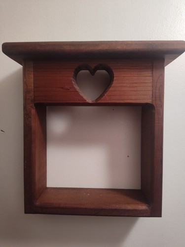 Vintage wooden heart - heart, shelf