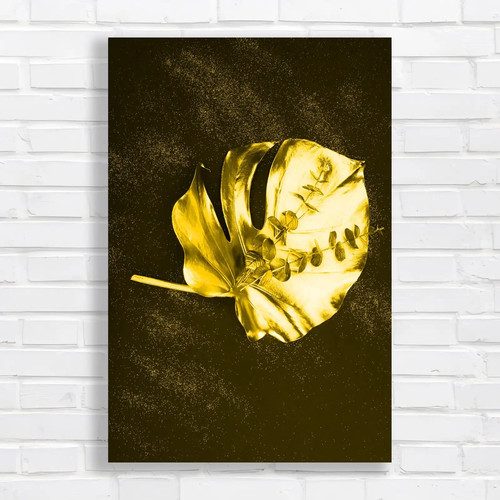 Stunning leaf yellow canvas - stunning,