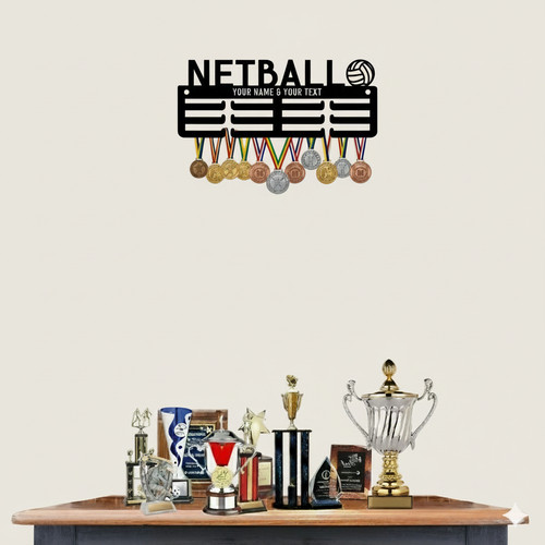 Personalised netball medal - netball,