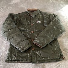 Fox Hunt Equestrian Jacket Mens Size 2 Green Quilted Puffer Riding Coat