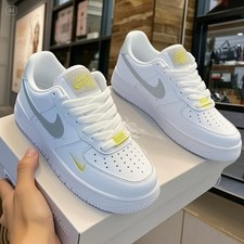 MENS WOMEN LEATHER SNEAKERS CASUAL TRAINERS AF1 WALKING RUNNING SPORTS-GYM-SHOES