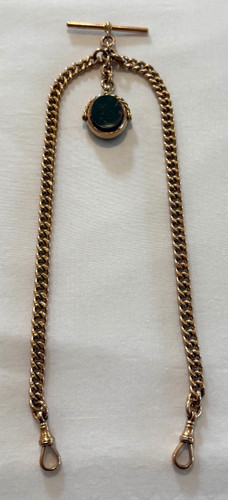 9ct rose gold antique double - 9ct,