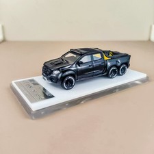 SJF 1:64 Mercedes-Benz EXY 6X6 Pickup Truck Resin Car Black Collection Model