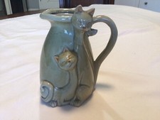 Whimsical Cats Pottery Cat