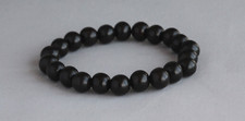 TIGER EBONY WOOD 10MM ROUNDS BRACELET 7.5" ~ 19CM