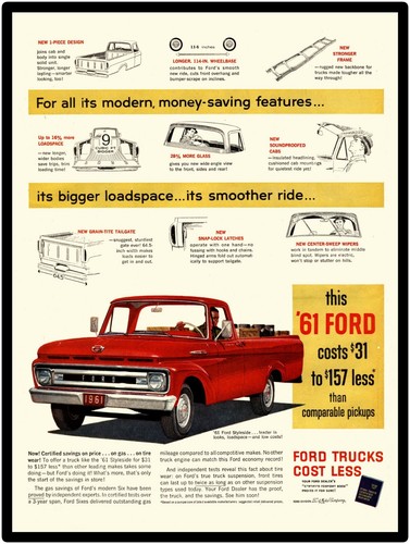 1961 ford pickup trucks - ford, new