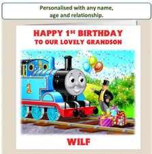 Personalised Thomas The Tank 2nd 3rd 4th Birthday Card Son Grandson Nephew TTT2