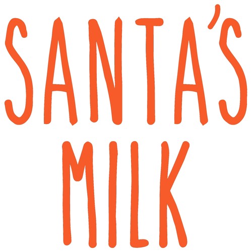 Santa milk vinyl - milk, decal
