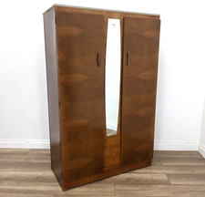 DOUBLE WARDROBLE Vintage Hanging Rails Shelf Lock & Key FREE DELIVERY