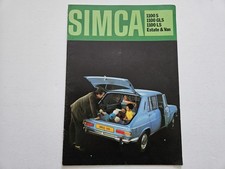 SIMCA 1100 SALES BROCHURE 1971