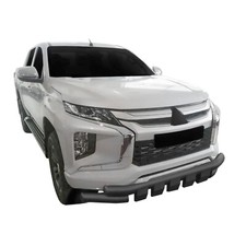 Black Bull Bar Double Spoiler City Bar Shark Fits Mitsubishi L200 2019-Up 76mm
