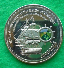 2005 Cook Islands Nelson Cameo Battle of Trafalgar One Dollar $1 coin