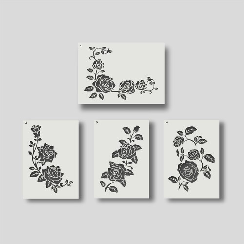 Reusable rose stencils for - reusable,