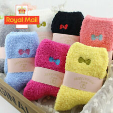 6Pairs Women Ladies Soft Fluffy Bed Socks Winter Warm Lounge Slipper Fleece Sock