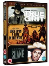 Westerns Triple –True Grit, Once Upon a Time in the West, Shane DVD Westerns