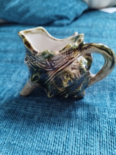 Vintage majolica conch shell - conch,