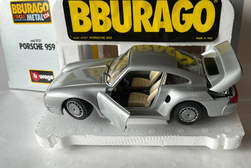 Porsche 959 silver 24 - porsche,
