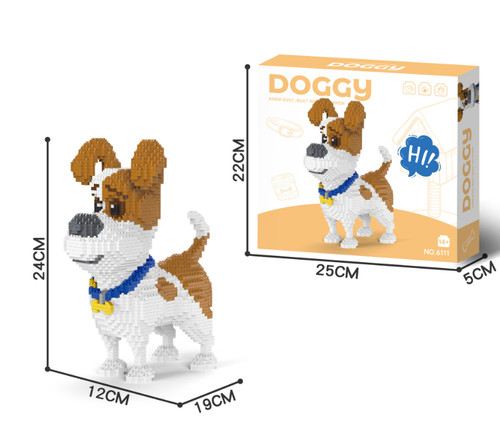 Building blocks set - building, dog