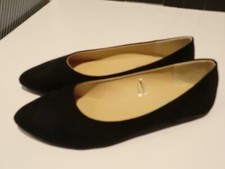 Black faux suede shoes size
