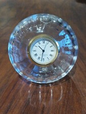 Dartington Crystal Paperweight/Desk Clock