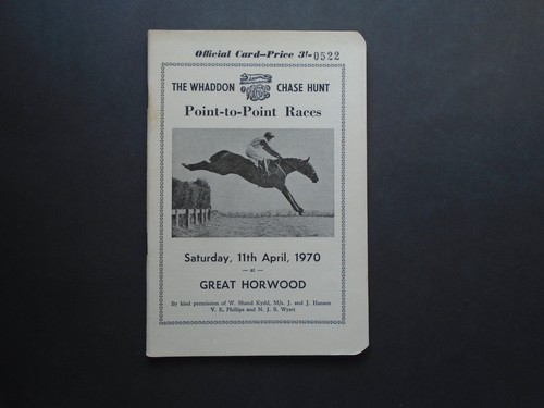 Racecard whaddon chase hunt - ,